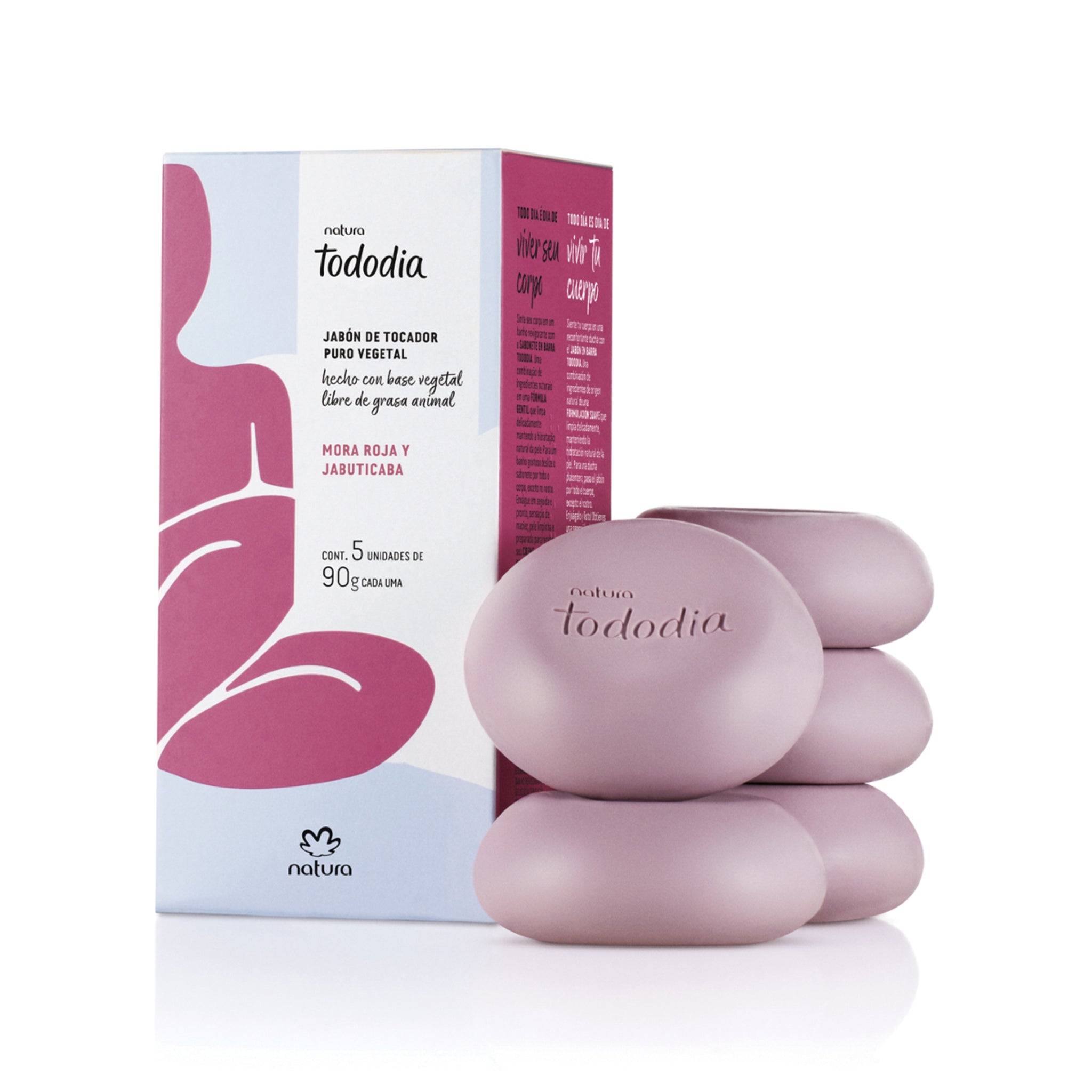 Set 5 Jabones en Barra Mora Roja y Jabuticaba Natura
