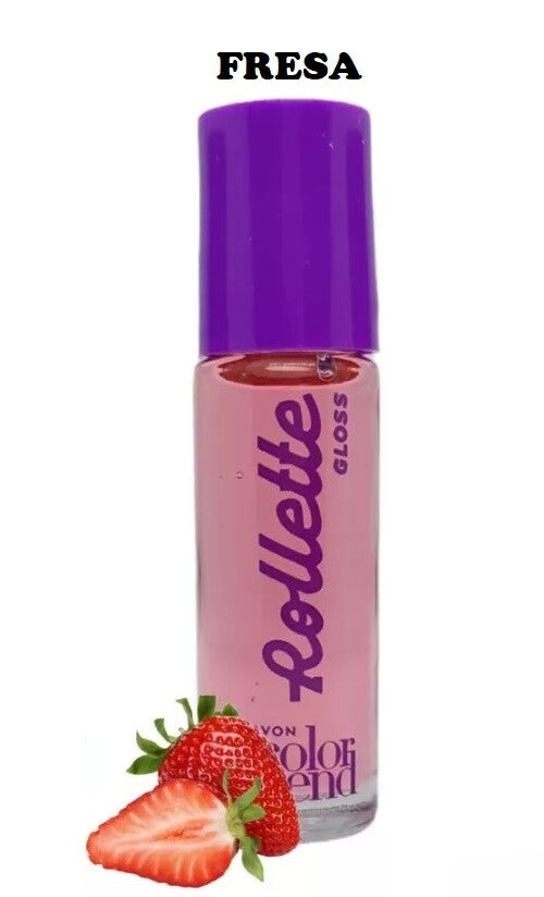 Brillo Labial Rollette Gloss Fresa Avon Color Trend