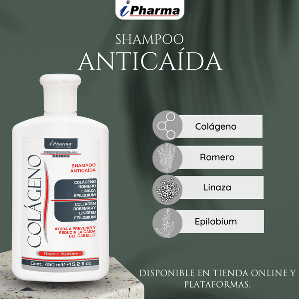 Shampoo Colágeno Anti Caída 450ml iPharma
