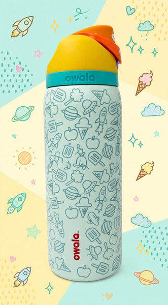 Termo Owala Free Sip 32 oz / 945 ml Cohetes y Ovnis