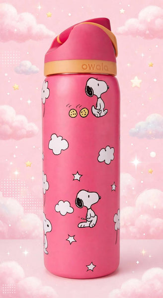 Termo Owala Free Sip 32 oz / 945 ml Snoopy Flores y Estrellas